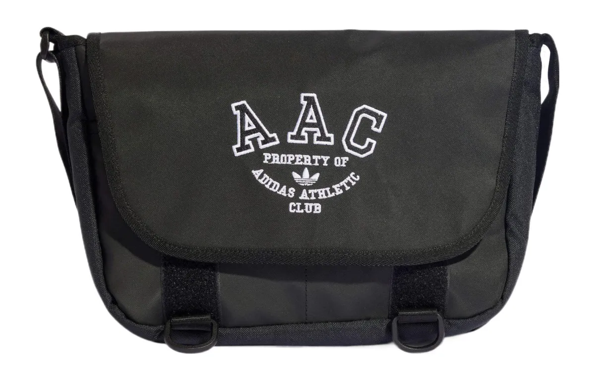 Adidas Originals Trefoil Polyester Messenger Bag, Shoulder Bag, Crossbody Bag Unisex Black