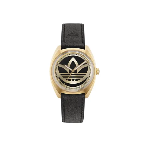 Adidas Originals Wrist Watches Quartz Movement Leather Strap Black Dial Unisex