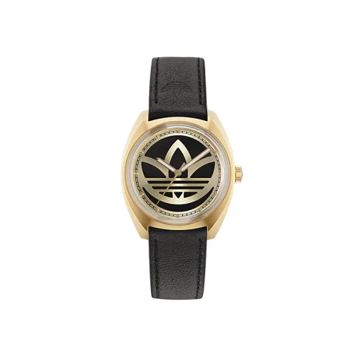 Adidas Originals Wrist Watches Quartz Movement Leather Strap Black Dial Unisex