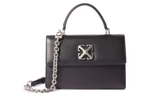 OFF-WHITE Jitney 1.4 Logo Plaque Tote Bag