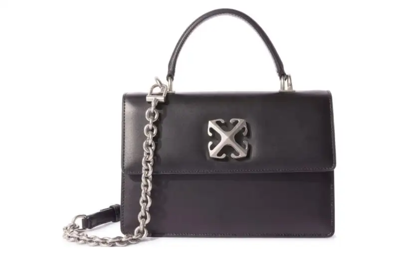 OFF-WHITE Jitney 1.4 Logo Plaque Tote Bag
