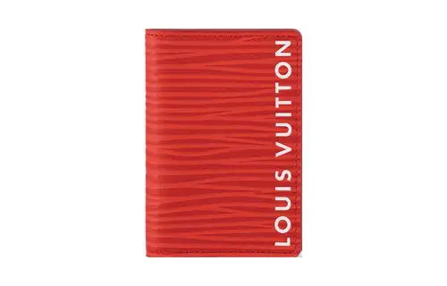 LOUIS VUITTON Pocket Organizer Vermillion Red