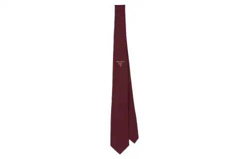 PRADA Triangle Logo Tie