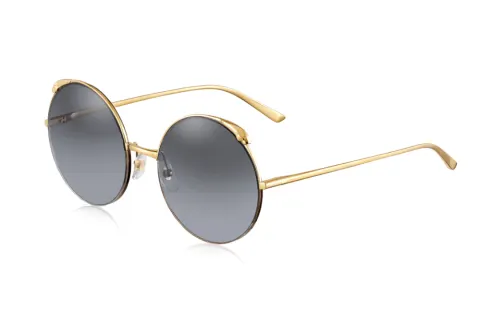 CARTIER Metal Round Sunglasses Unisex Gold