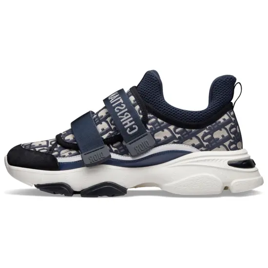 DIOR D Wonder Low Deep Blue White DIOR Oblique Technical Fabric Women's