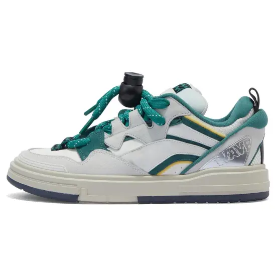 LiNing Wave SWAG Skateboard Shoes Men Low-Top Wild Duck Green