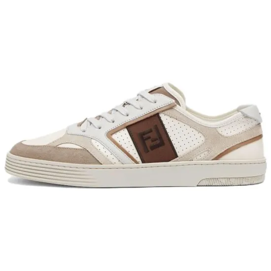 FENDI Ff Logo Embroidered Low Top Sneakers