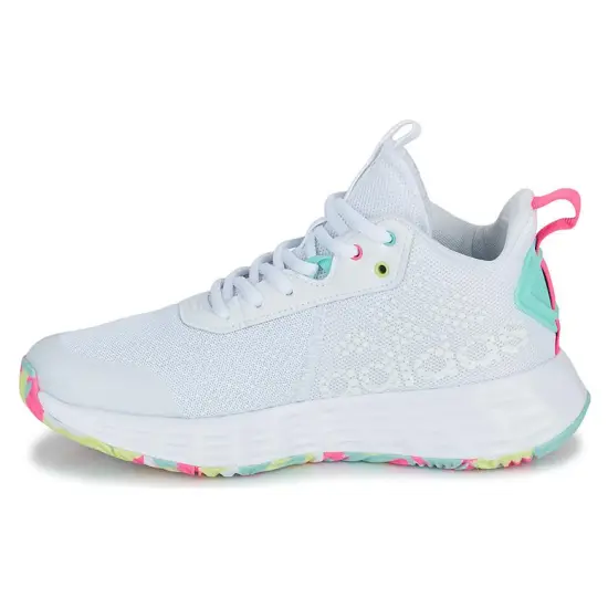 Adidas Ownthegame 2.0 Cloud White Flash Aqua Lucid Pink GS