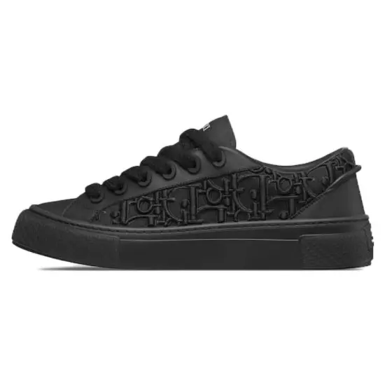 DIOR B33 Sneaker Black Smooth Calfskin Oblique Raised Embroidery Numbered