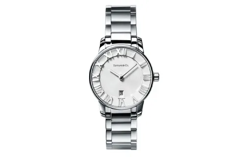 TIFFANY & CO. Atlas® Wrist Watches Quartz Movement Stainless Steel Strap 29mm Silver Dial Women's Watch