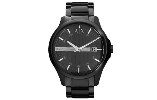 ARMANI EXCHANGE Wrist Watches Quartz Movement Stainless Steel Strap 46mm Black Dial Men's Watches