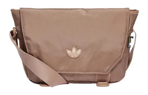 Adidas Originals Trefoil Recycled Nylon Messenger Bag, Shoulder Bag, Crossbody Bag Unisex Earth Umber