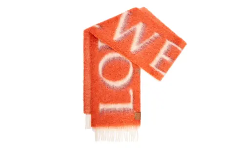 LOEWE Knit Scarves Women's Orange