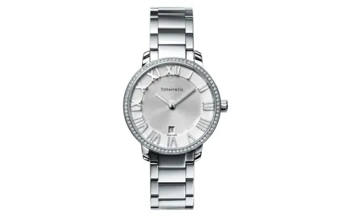 TIFFANY & CO. Atlas® Wrist Watches Quartz Movement Stainless Steel Strap 31mm Silver Dial Women's Watch