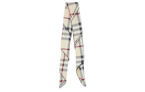 Burberry plaid-check silk scarf