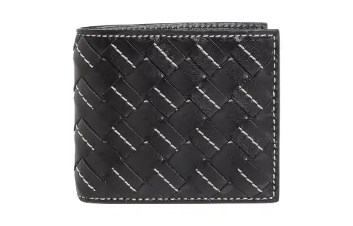 Bottega Veneta Leather Wallet Men's Black