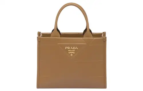 PRADA Symbole Leather Shoulder Bag, Crossbody Bag, Handbag Mini Women's Caramel