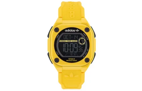 Adidas Originals STREET Wrist Watches Quartz Movement Resin Strap Black Dial Men's Watches 100m Waterproof