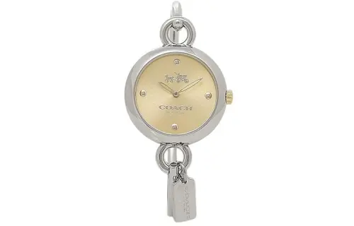 COACH Wrist Watches Quartz Movement Stainless Steel Strap 28mm Gold Dial Women's Watch