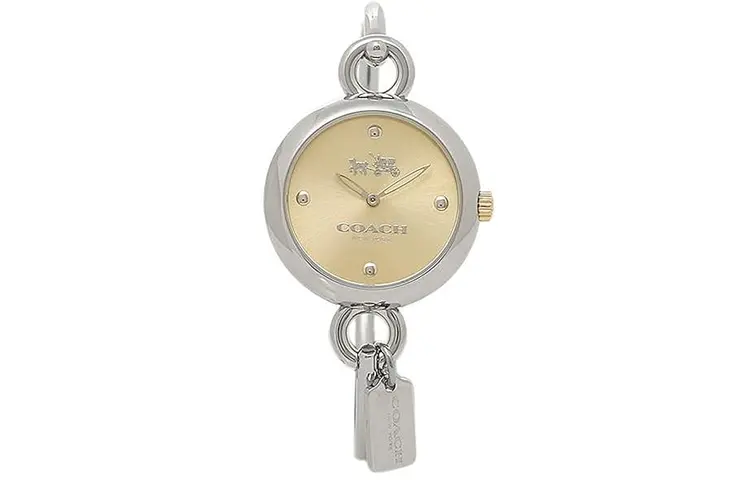 COACH Wrist Watches Quartz Movement Stainless Steel Strap 28mm Gold Dial Women's Watch