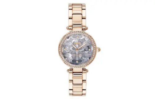 COACH Wrist Watches Quartz Movement Stainless Steel Strap 26mm Gray Dial Women's Watch 30m Water Resistant