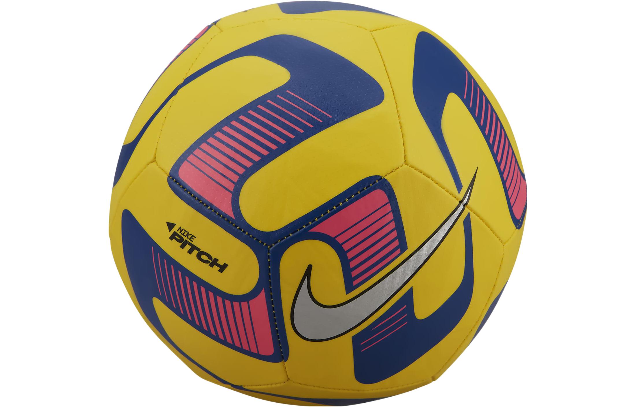 Nike Size 5 Ball Soccer Ball PVC Hand Stitched Soccer Ball Unisex Yellow, Old Royal, Metal Silver