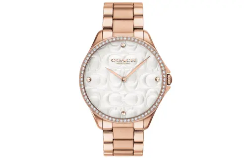 COACH Wrist Watches Quartz Movement Stainless Steel Strap White Dial Women's Watch 30m Water Resistant 14503068