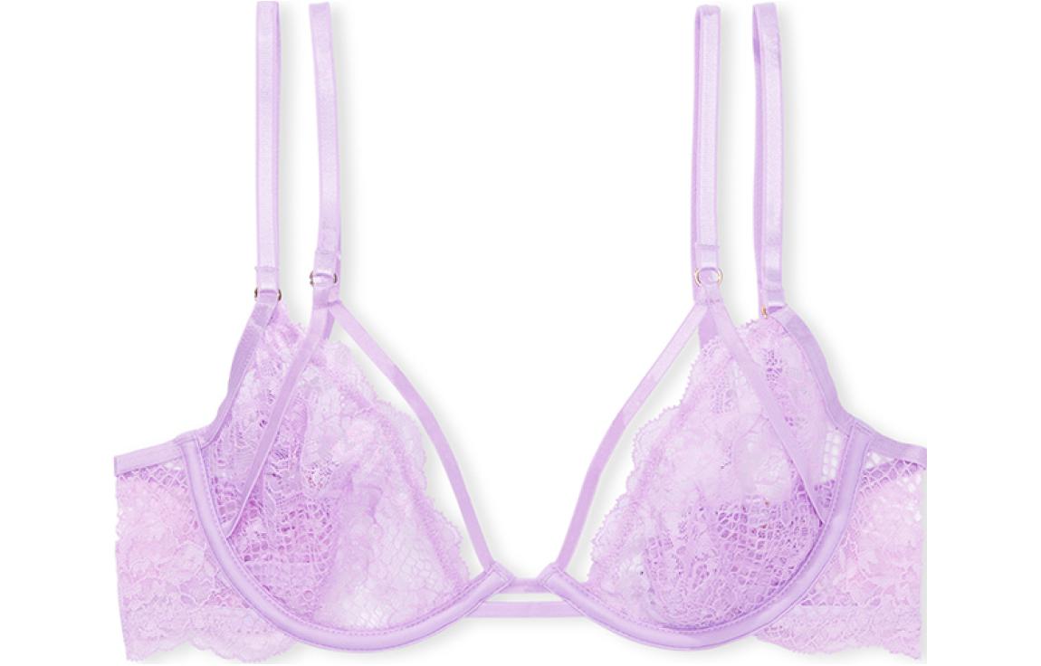Женский бюстгальтер Victoria's Secret Lace Bra (черный)