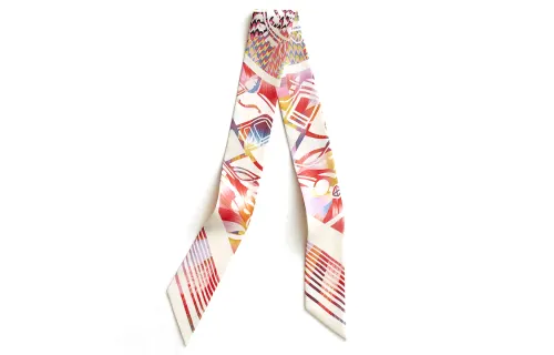 HERMES Silk Scarves Unisex Pink