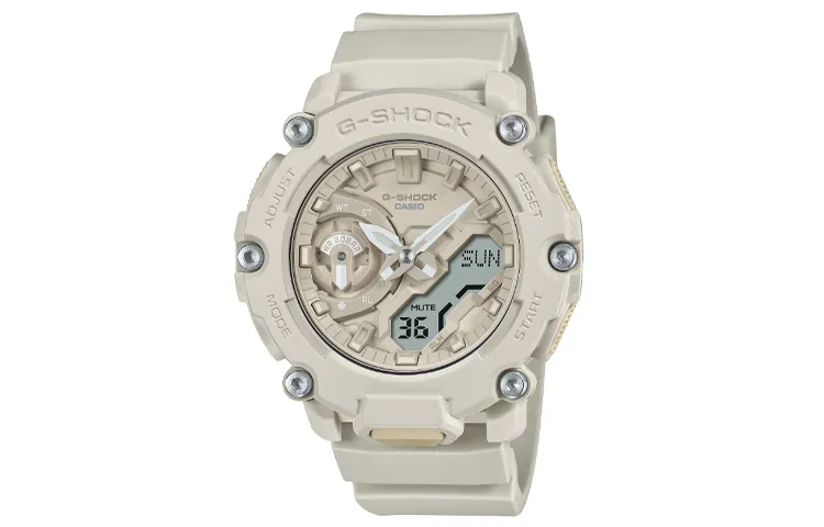CASIO Unisex Liquid Crystal/Analog Dual Display Series Gray Watch GA-2200NC-7AJF