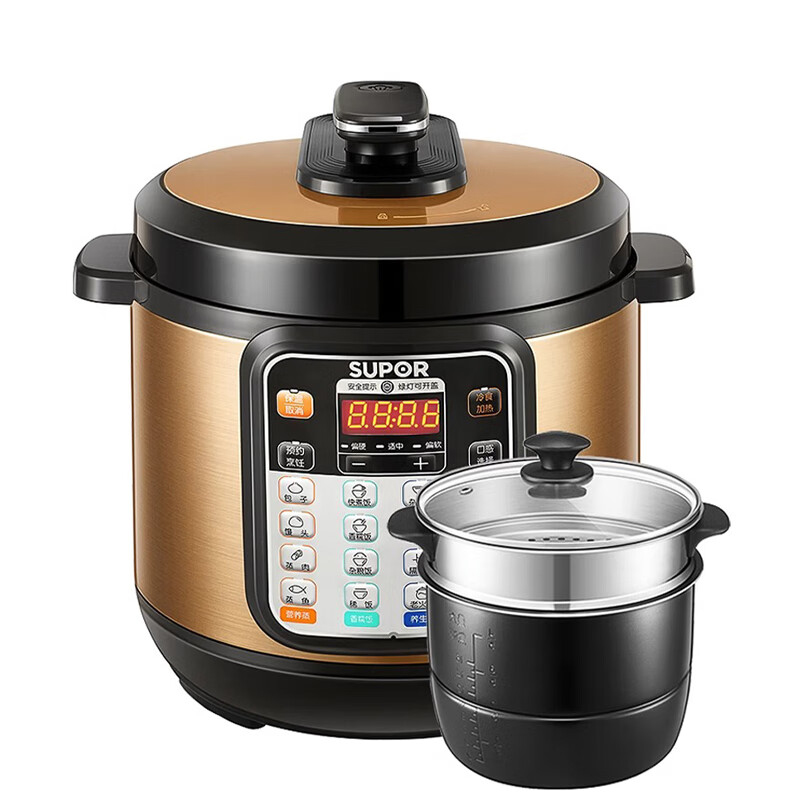 SUPOR Supor Electric Pressure Cooker Smart 8L Large Capacity Multi-function Steaming, Stewing, Steaming and Stewing, One-click Pressure Relief CYSB80YC10C-120