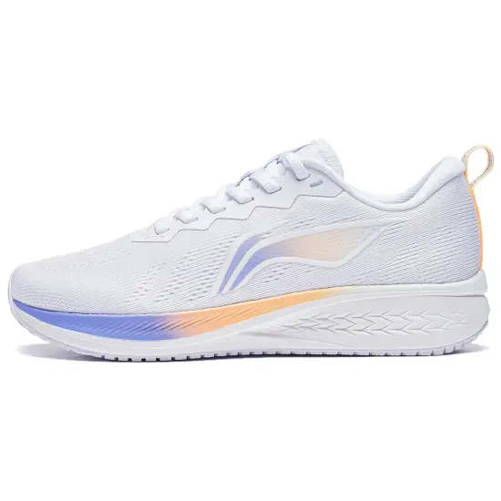 LiNing Red Hare 6 Cushioning Wear Resistant Low Top Running Shoes Women's White Orange