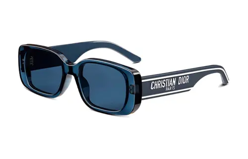 DIOR Irregular Shape Sunglasses Unisex Blue