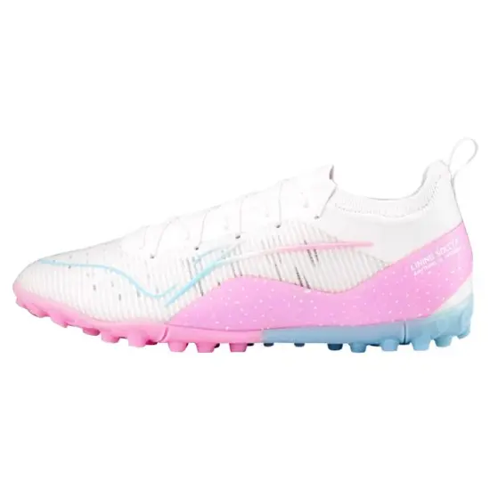 LINING Shadows Soccer Shoes Men Low-Top White Pink