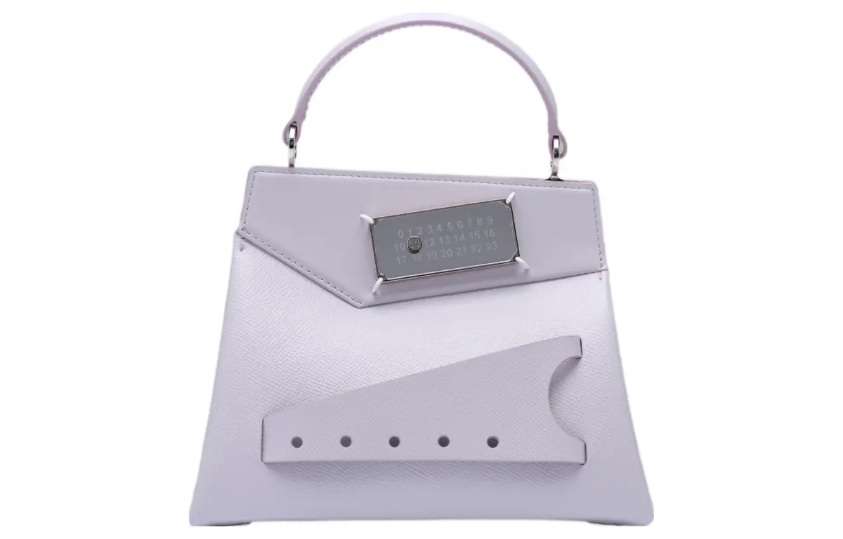 Maison Margiela Calfskin Handbag Small Women's Purple