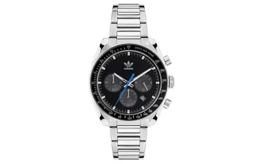 Adidas Originals FASHION Wrist Watches Quartz Movement Stainless Steel Strap Black Dial Men's Watches