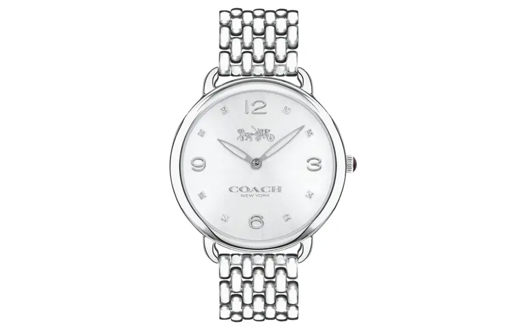 COACH Wrist Watches Quartz Movement Stainless Steel Strap 36mm Silver Dial Women's Watch