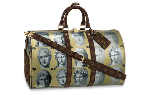 LOUIS VUITTON X Fornasetti Keepall Bandouliere 45 Gold