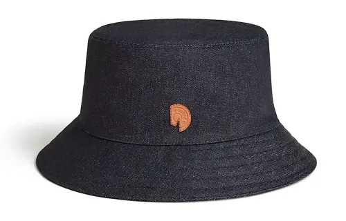 HERMES Carrousel Cotton Bucket Hats Unisex Blue