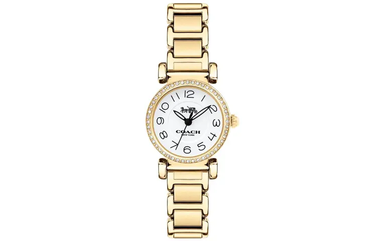 COACH Wrist Watches Quartz Movement Stainless Steel Strap White Dial Women's Watch