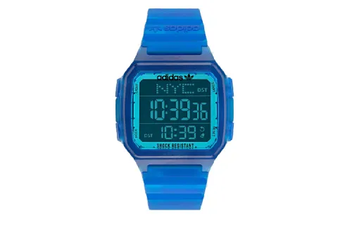 Adidas Originals STREET Wrist Watches Electronic Movement Resin Strap 47 Blue Dial Men's Watches