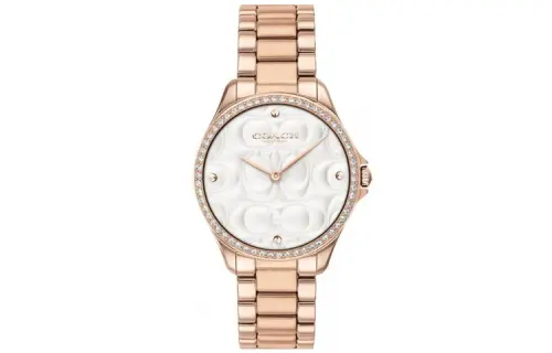 COACH Wrist Watches Quartz Movement Stainless Steel Strap 31mm Silver Dial Women's Watch 30m Water Resistant