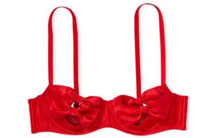 Victoria's Secret Coloring book with bow, birthday charm, red bra