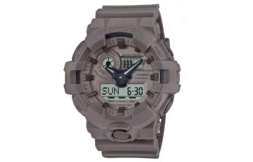 CASIO Unisex Liquid Crystal/Analog Dual Display Series Gray Watch GA-700NC-5AJF