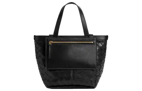 Bottega Veneta Sheepskin Tote Bag, Shopping Bag, Handbag Small Women's Black