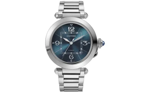 CARTIER PASHA DE PASHA DE CARTIER Automatic Mechanical Movement Waterproof Men's Watches Watch 41mm Blue Dial