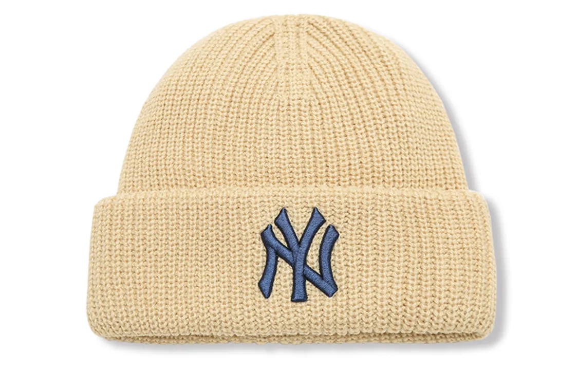 MLB Acrylic Beanies Unisex Beige Yellow