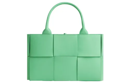 Bottega Veneta ARCO Sheepskin Tote Bag, Shopping Bag, Handbag Mini Women's Siren Green/Slate