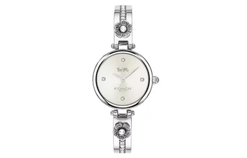 COACH Wrist Watches Quartz Movement Stainless Steel Strap 26mm Silver Dial Women's Watch 30m Water Resistant