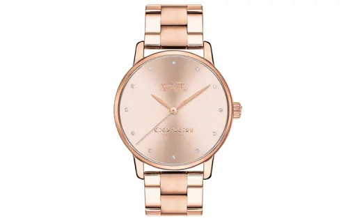 COACH Wrist Watches Quartz Movement Stainless Steel Strap 36mm Rose Gold Watch Dial Women's Watch